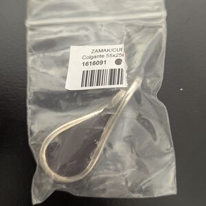 Silver & Leather Twist Teardrop Key fob